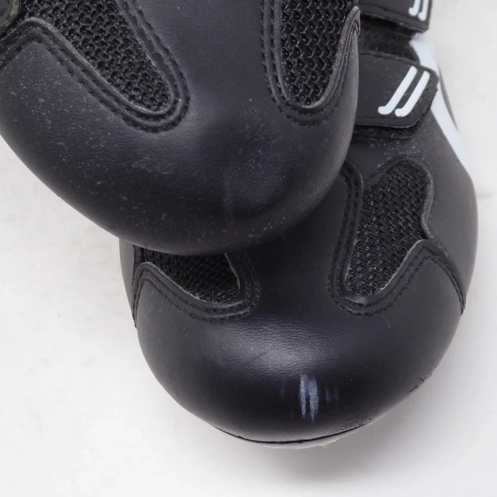 Peloton Women Cycling Shoes Black Red Hook and Loop Ratchet Strap Size 40 / 9